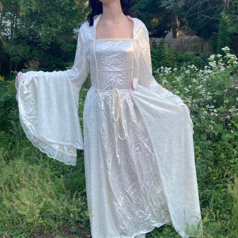 Lip Service small gothic wedding gown Renaissance dress. Cream/white colored.